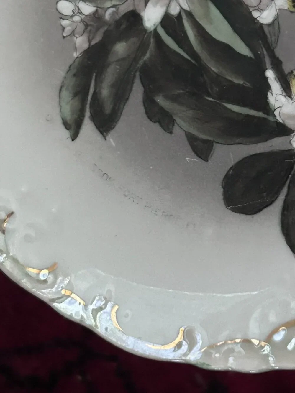 Antique B.B. & F Vienna Austria Floral Porcelain 6